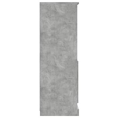 Hoge kast 60x35,5x103,5 cm bewerkt hout betongrijs