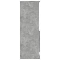 Hoge kast 60x35,5x103,5 cm bewerkt hout betongrijs - thumbnail