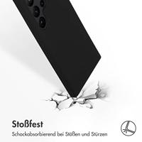 Accezz Liquid Silicone Backcover Samsung Galaxy S23 Ultra Telefoonhoesje Zwart - thumbnail