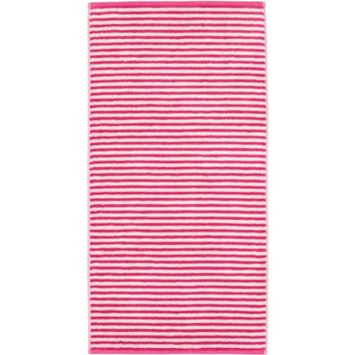 Cawö Cawo Campus Ringel Handdoek 50x100 pink