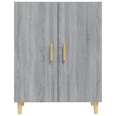 Dressoir 70x34x90 cm bewerkt hout grijs sonoma eikenkleurig