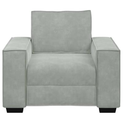 Fauteuil 60 cm fluweel lichtgrijs Fauteuil 60 cm fluweel lichtgrijs