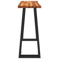 Wandtafel met natuurlijke rand 110x35x80 cm massief acaciahout - thumbnail
