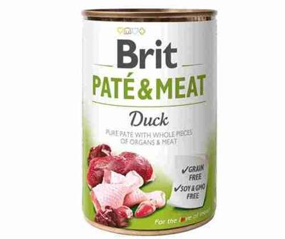 BRIT Pate&Meat Adult Duck - Nat hondenvoer - 400 g