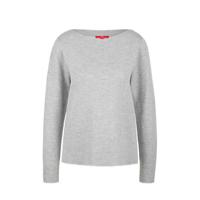 s.Oliver gemêleerde fijngebreide trui lichtgrijs - thumbnail