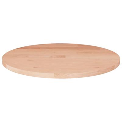 Tafelblad rond 50x1,5 cm onbehandeld massief eikenhout