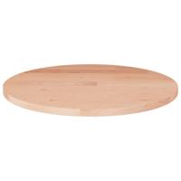 Tafelblad rond 50x1,5 cm onbehandeld massief eikenhout - thumbnail