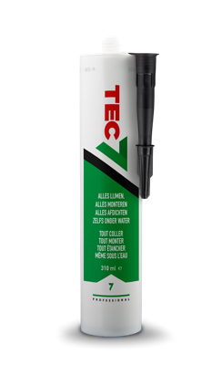 TEC7 Alles in 1 lijmkit 310ml - Bruin RAL 8017 TEC7 Alles in 1 lijmkit 310ml - Bruin RAL 8017