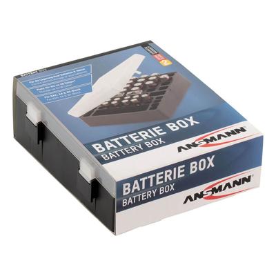 Ansmann Batterijbox 48 Batterijbox Aantal cellen: 48 AAA (potlood), AA (penlite), 9V (blok) (l x b x h) 17.3 x 13.8 x 6.3 cm Ansmann Batterijbox 48 Batterijbox Aantal cellen: 48 AAA (potlood), AA (penlite), 9V (blok) (l x b x h) 17.3 x 13.8 x 6.3 cm