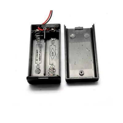 10 stuks AA grootte macht batterij opbergdoos houder voor 2 x AA batterijen met cover & schakelaar