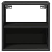 Nachtkastjes wandgemonteerd 2 st 40x31x39,5 cm zwart - thumbnail