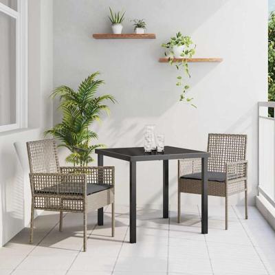 Tuinstoel 2 pcs Grijs 53 x 60 x 85cm poly rattan