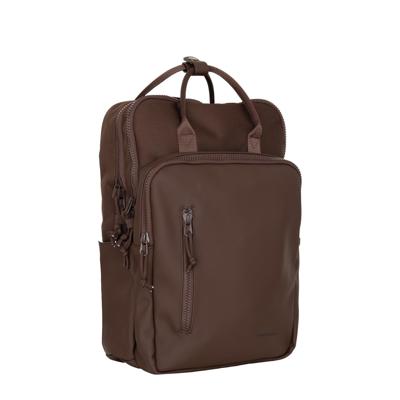New Rebels William Milwaukee 18 L Laptoprugzak - Waterafstotend PU, Geschikt voor 15,6″ Laptop Mocca