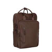 New Rebels William Milwaukee 18 L Laptoprugzak - Waterafstotend PU, Geschikt voor 15,6″ Laptop Mocca - thumbnail