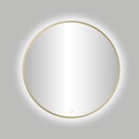 Best Design Badkamerspiegel Venetië Nancy LED Verlichting 100x100 cm Rond Mat Goud - thumbnail