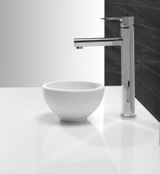 Wiesbaden Tessa waskom rond 20x11 cm solid surface mat wit