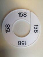 Maatring 9cm wit/zwart 158 - thumbnail