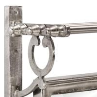 VidaXL Bagagerek met kleerhangers wandmontage aluminium - thumbnail