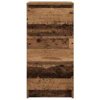 Dressoir 37,5x35x76 cm bewerkt hout oud houtkleurig - thumbnail