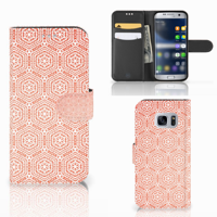Samsung Galaxy S7 Telefoon Hoesje Pattern Orange - thumbnail