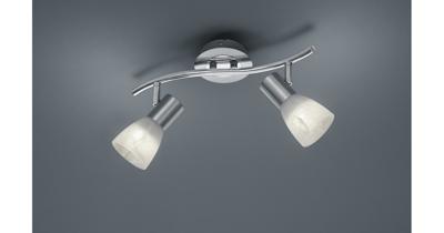 Trio Moderne plafondspotLevisto 2-lichts nikkel mat - 871010207