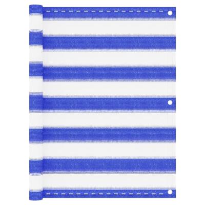 VidaXL Balkonscherm 75x400 cm hdpe blauw en wit