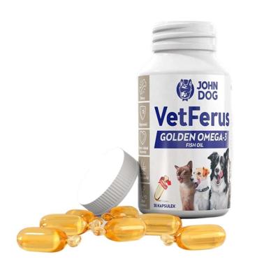 JOHN DOG VetFerus Golden Fish Oil - supplementen voor honden en katten - 30