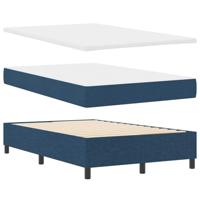 Boxspring bed met matras met hoofdeinde Blauw 120 x 190 cm Stof - thumbnail