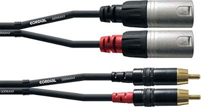 Cordial 3 m REAN XLR Male/Cinch Adapterkabel Cordial 3 m REAN XLR Male/Cinch Adapterkabel