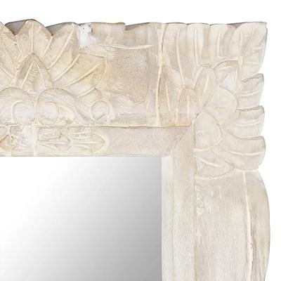 VidaXL Spiegel 110x50 cm massief mangohout wit