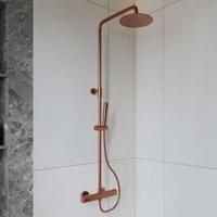 BWS | Colorato | Regendouche 20cm met handdouche | Geborsteld Koper - thumbnail