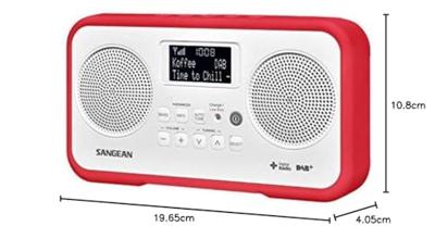Sangean DPR-77 Radio DAB+, DAB, VHF (FM) Toetsvergrendeling Rood