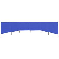 VidaXL Windscherm 6-panelen 800x80 cm stof azuurblauw - thumbnail