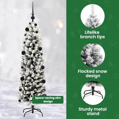 VidaXL Kunstkerstboom groen 150 cm pvc en staal en kunststof