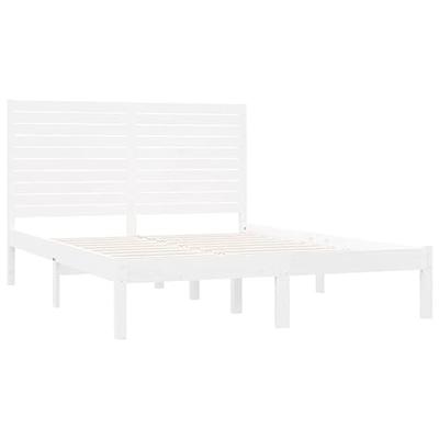 Bedframe massief hout wit 140x200 cm Bedframe massief hout wit 140x200 cm