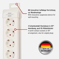 Stekkerdoos Premium-Line 4-Wegs 1.80 m Wit - Geaard - thumbnail