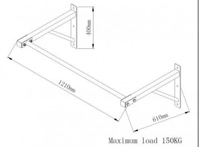 Optrekstang (wandmontage)