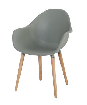 Annestad dining chair green/teak look Eurofar - Eurofar