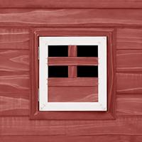 VidaXL Kippenhok met nachthok hout rood - thumbnail