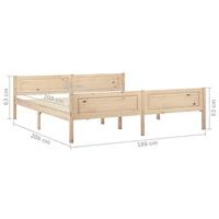 Bedframe massief grenenhout 180x200 cm - thumbnail
