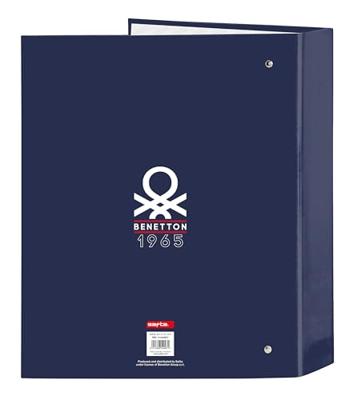 Ringmap Benetton Varsity Marineblauw A4 27 x 33 x 6 cm