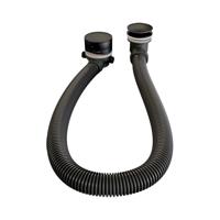 Brauer Mat Zwarte Badvulcombinatie - Stijlvolle Messing Badafvoer - thumbnail