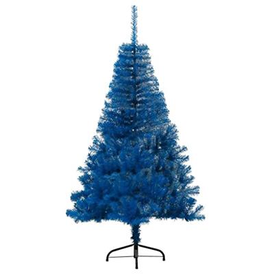 VidaXL Kunstkerstboom met standaard half 150 cm pvc blauw