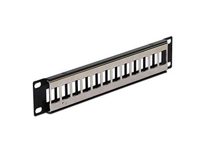 DeLOCK 10" Keystone Patch Panel 12 Port metal black patchpaneel