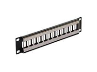 DeLOCK 10" Keystone Patch Panel 12 Port metal black patchpaneel - thumbnail