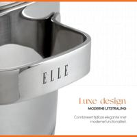 ELLE Gourmet Moderne Kookpan met Deksel - Ø 20 cm - RVS - thumbnail