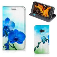 Samsung Galaxy Xcover 4s Smart Cover Orchidee Blauw - Cadeau voor je Moeder - thumbnail