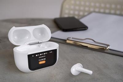 Music Man BT-X72 In Ear headset Bluetooth Stereo Wit Noise Cancelling Indicator voor batterijstatus, Headset, Oplaadbox, Volumeregeling, Touchbesturing