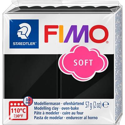 Boetseerklei fimo soft 57 g zwart