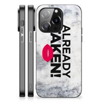 iPhone 14 Pro | Telefoon Hoesje | met tekst Already Taken White - thumbnail